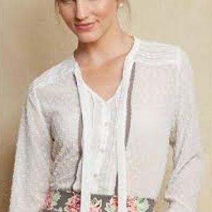 Matilda Jane cream women’s button down sheer top